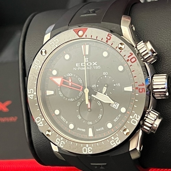 Edox Chrono Offshore 1 Sharkman ll North Pole Limited Editition Men’s Watch - Picture 3 of 6